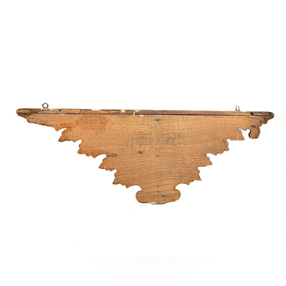 Vintage Large Carved Wooden Wall Shelf Home Decor Shelve Wall Midcentury FIRM$